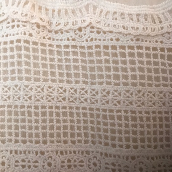 NWT Blu Pepper Ivory Lacy Crochet Tank - Picture 6 of 7